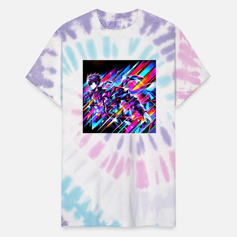 "Geometric Anime Fusion - Vibrant Otaku Art"