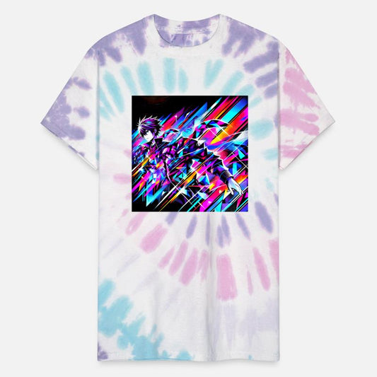 "Geometric Anime Fusion - Vibrant Otaku Art"