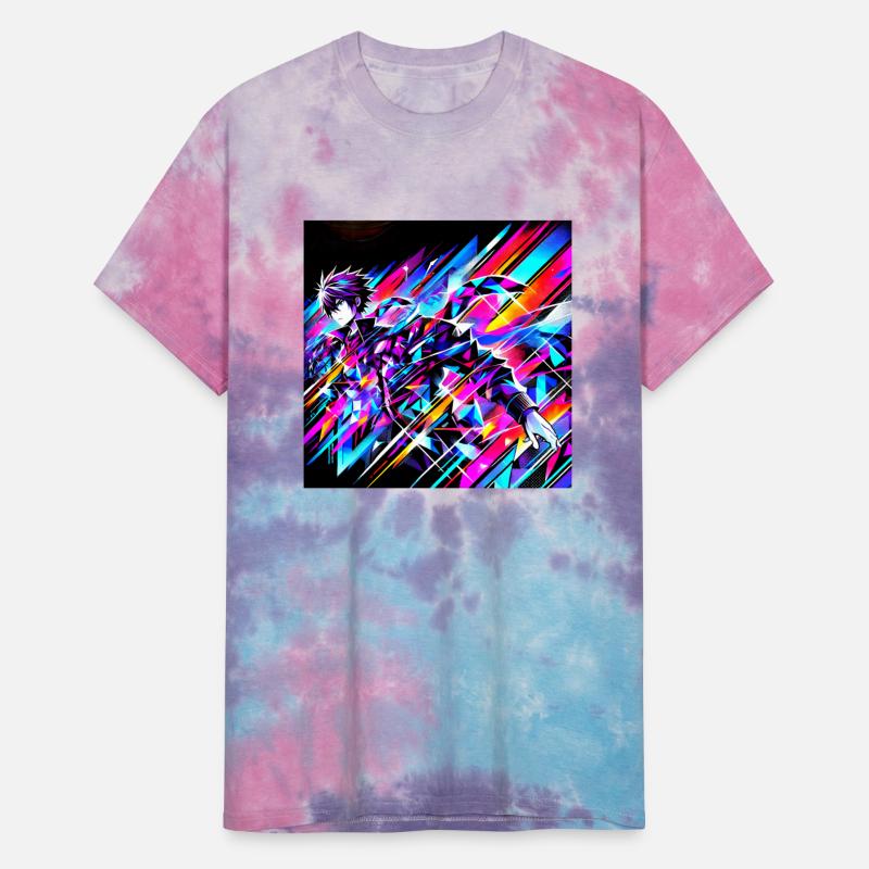 "Geometric Anime Fusion - Vibrant Otaku Art"