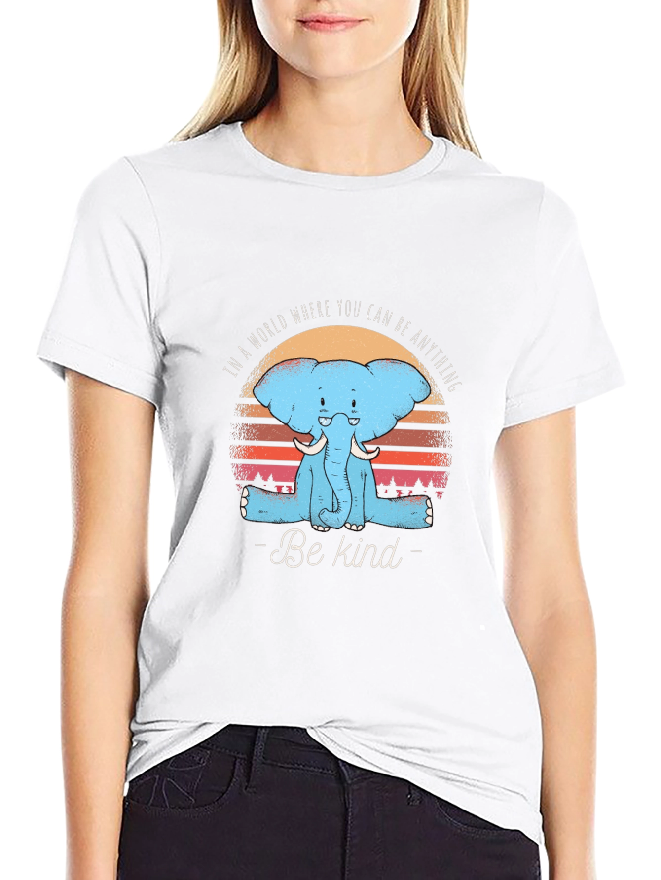 Be Kind Elephant Graphic Tee - Unisex Cotton T-Shirt