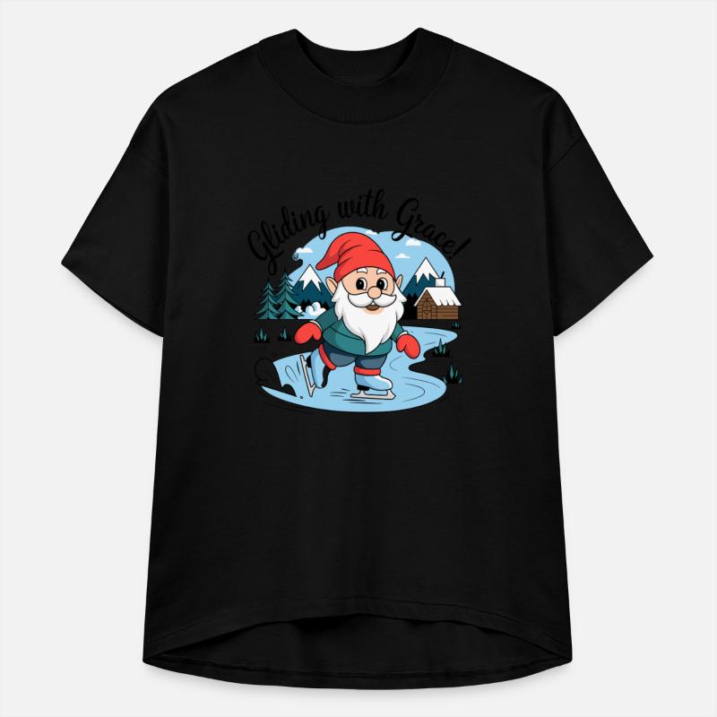 Gliding With Grace Ice Skating Dwarf Illustration