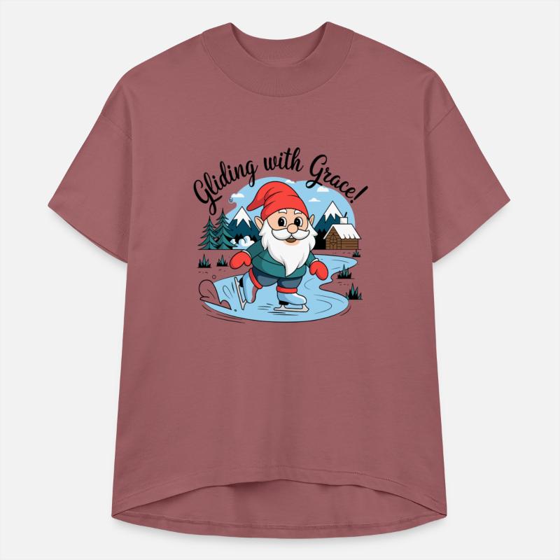 Gliding With Grace Ice Skating Dwarf Illustration