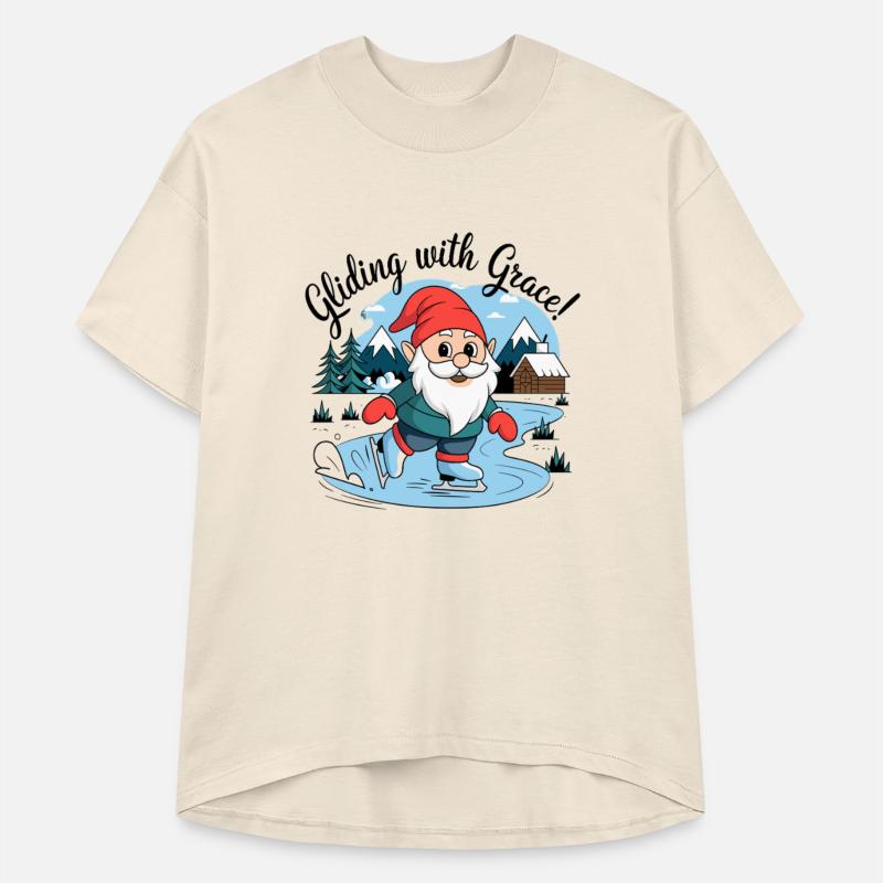 Gliding With Grace Ice Skating Dwarf Illustration