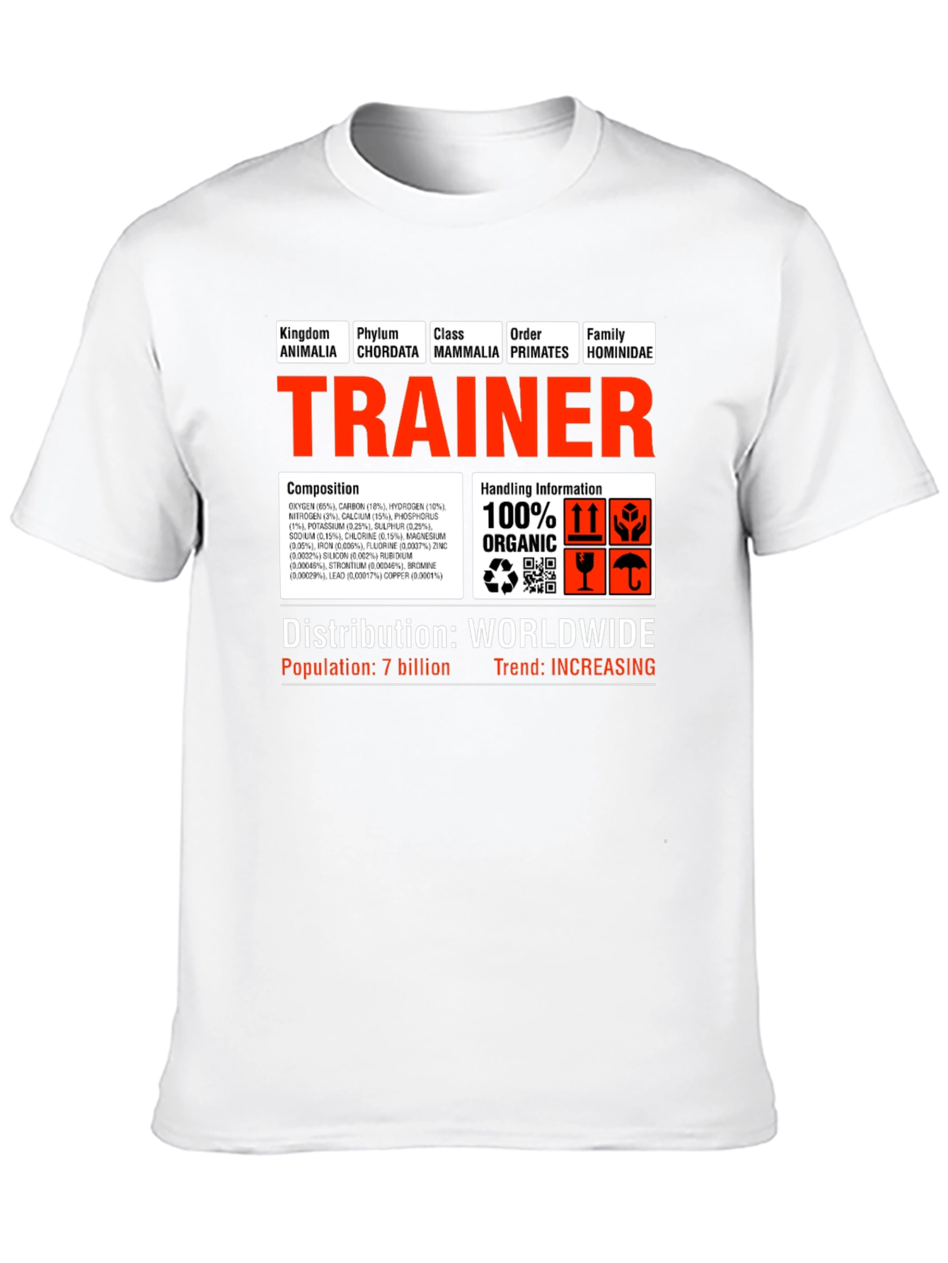 Trainer 100% Organic T-Shirt - Human Composition