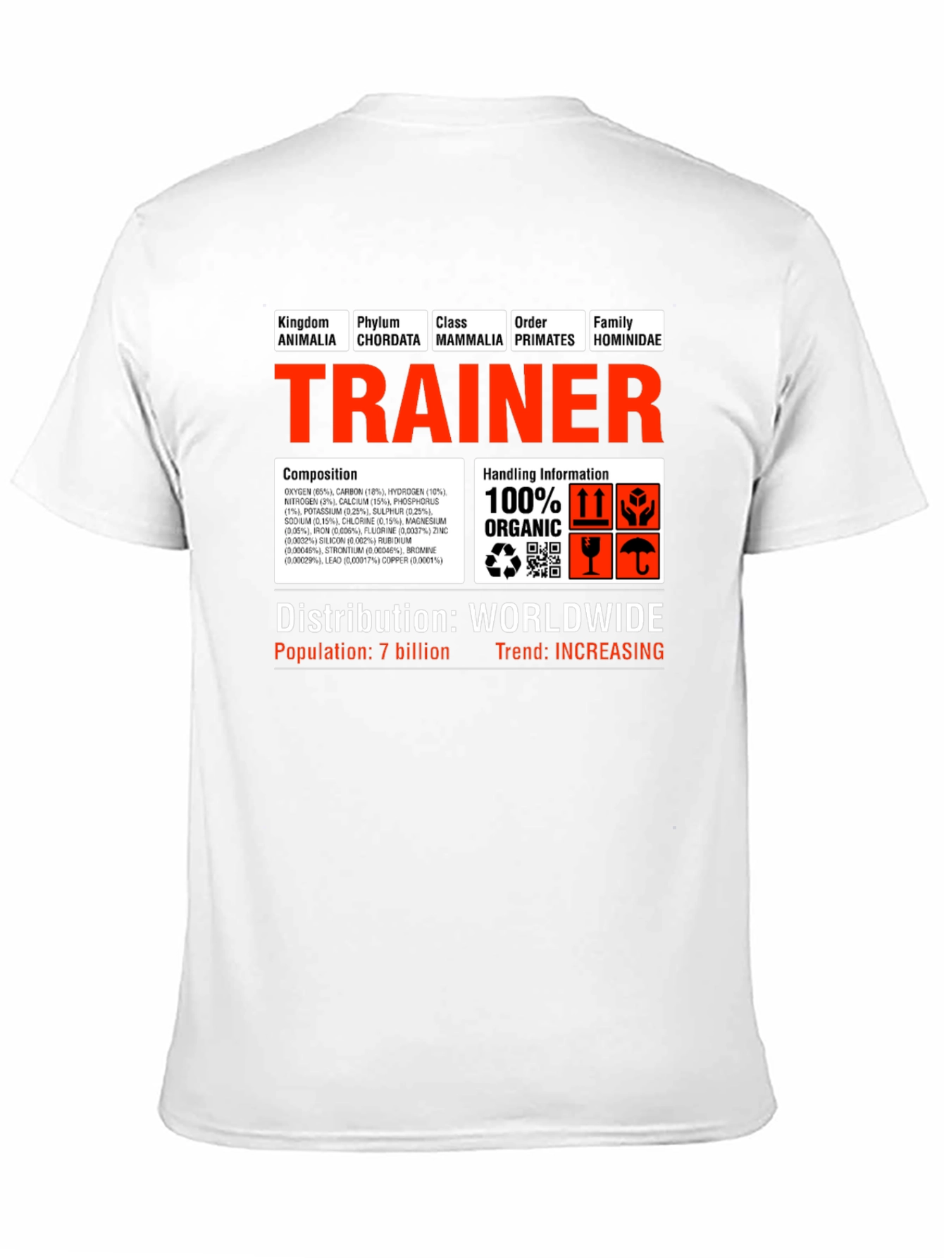 Trainer 100% Organic T-Shirt - Human Composition