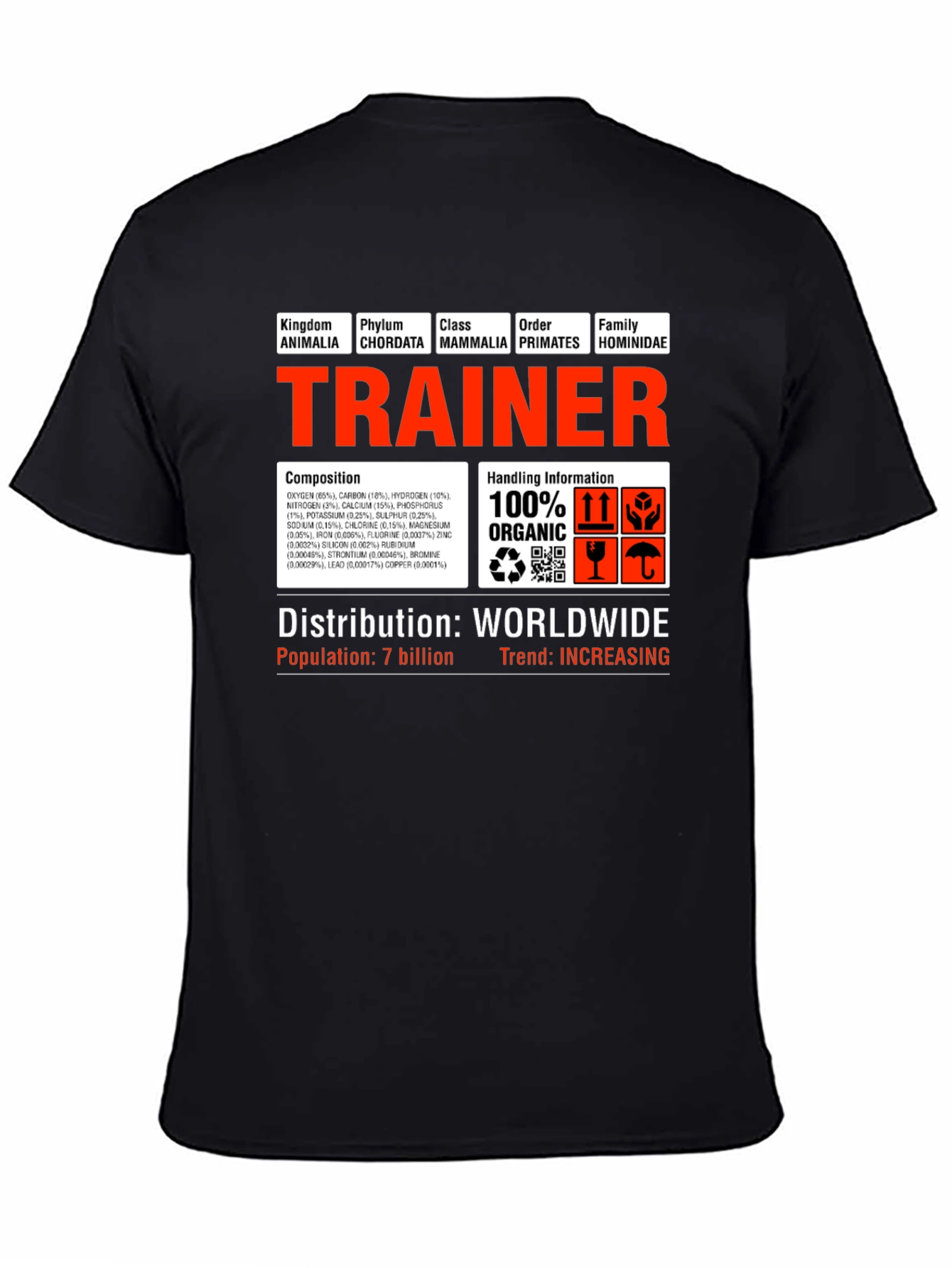 Trainer 100% Organic T-Shirt - Human Composition