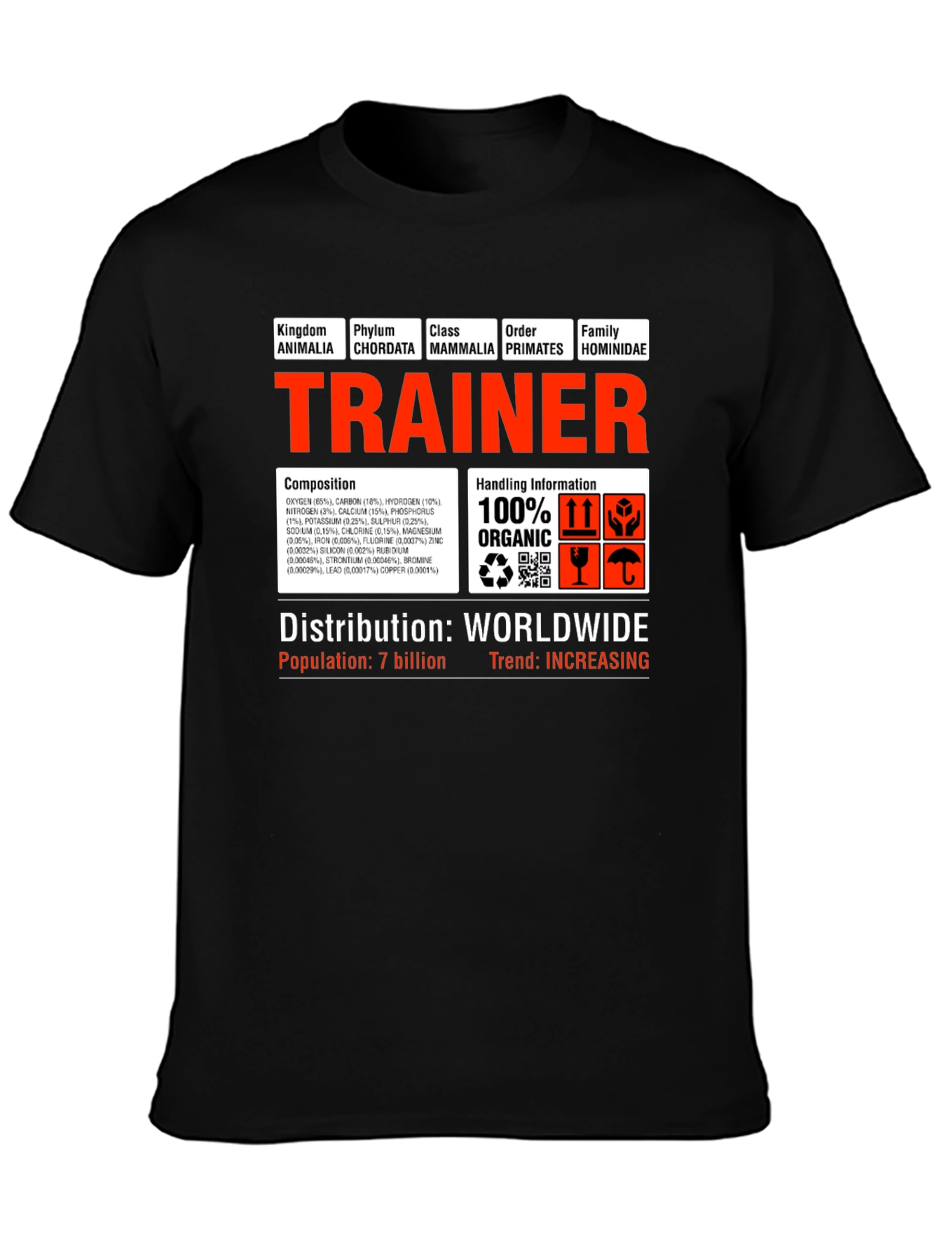 Trainer 100% Organic T-Shirt - Human Composition