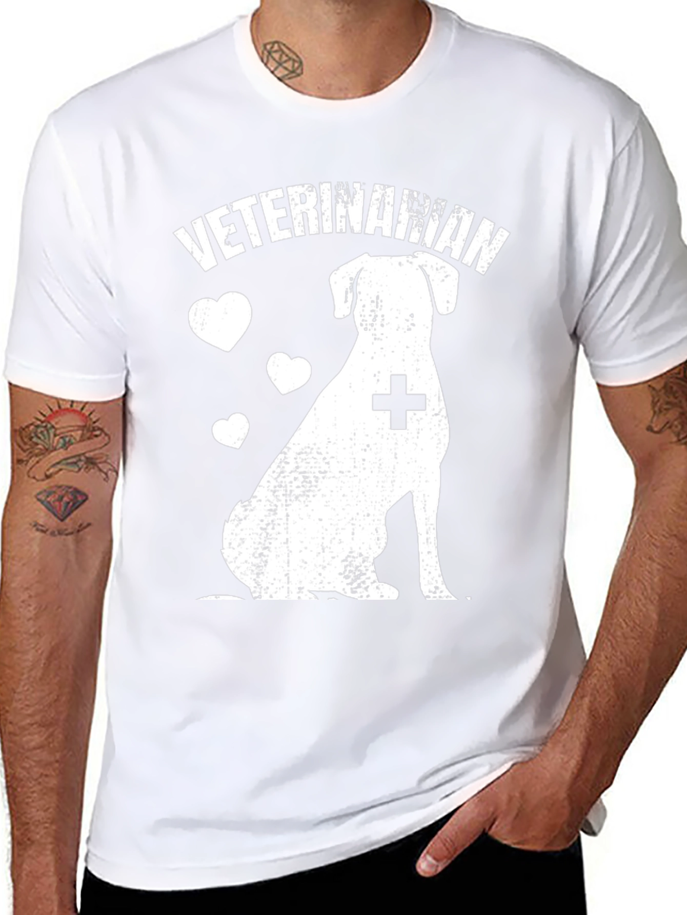 Veterinarian Dog Lover T-Shirt - Black