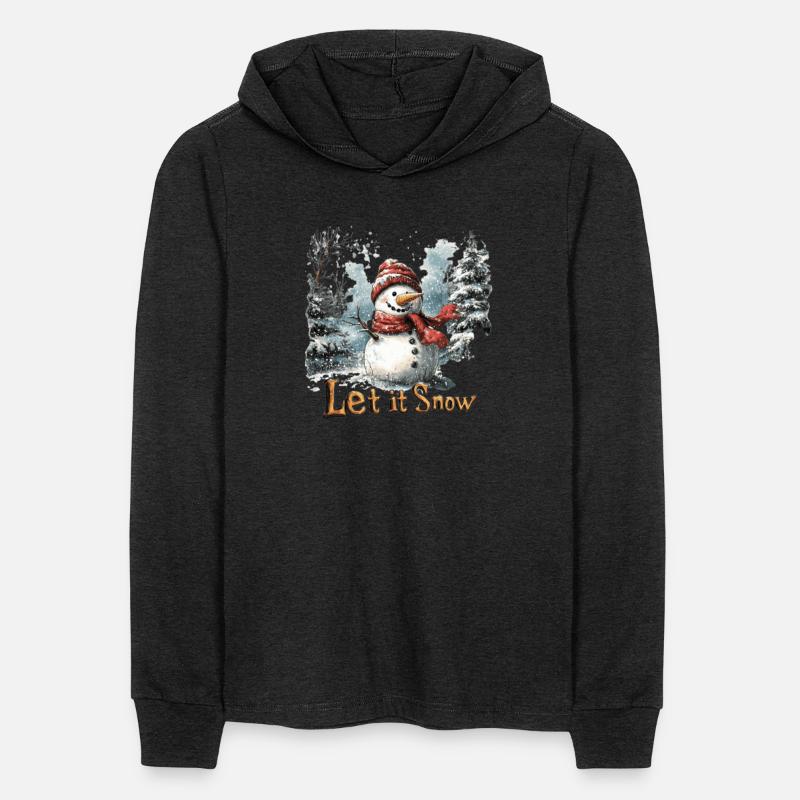 Greetings in the winter, with fresh snow on a men'