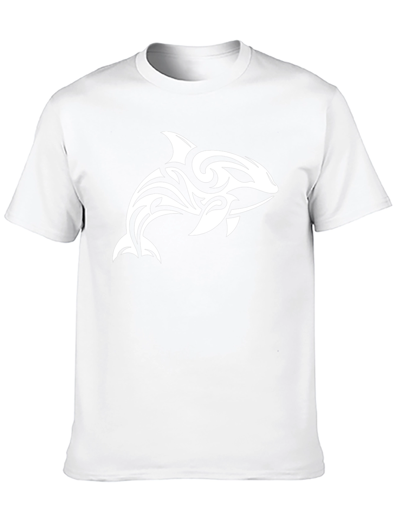 Tribal Dolphin Graphic Tee - Black