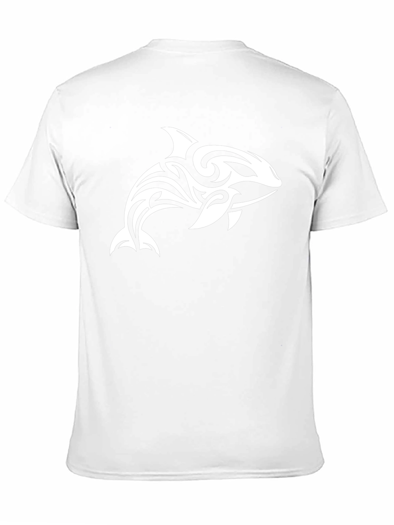 Tribal Dolphin Graphic Tee - Black