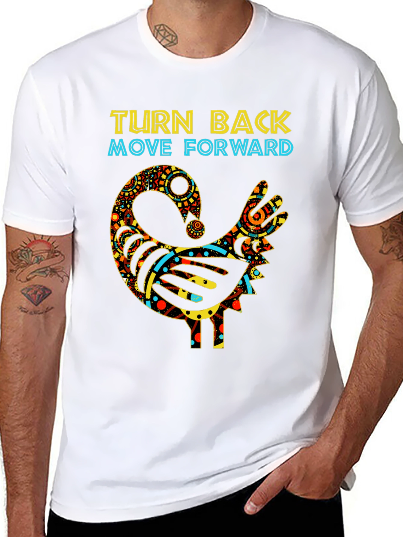 Turn Back Move Forward Sankofa Bird T-Shirt