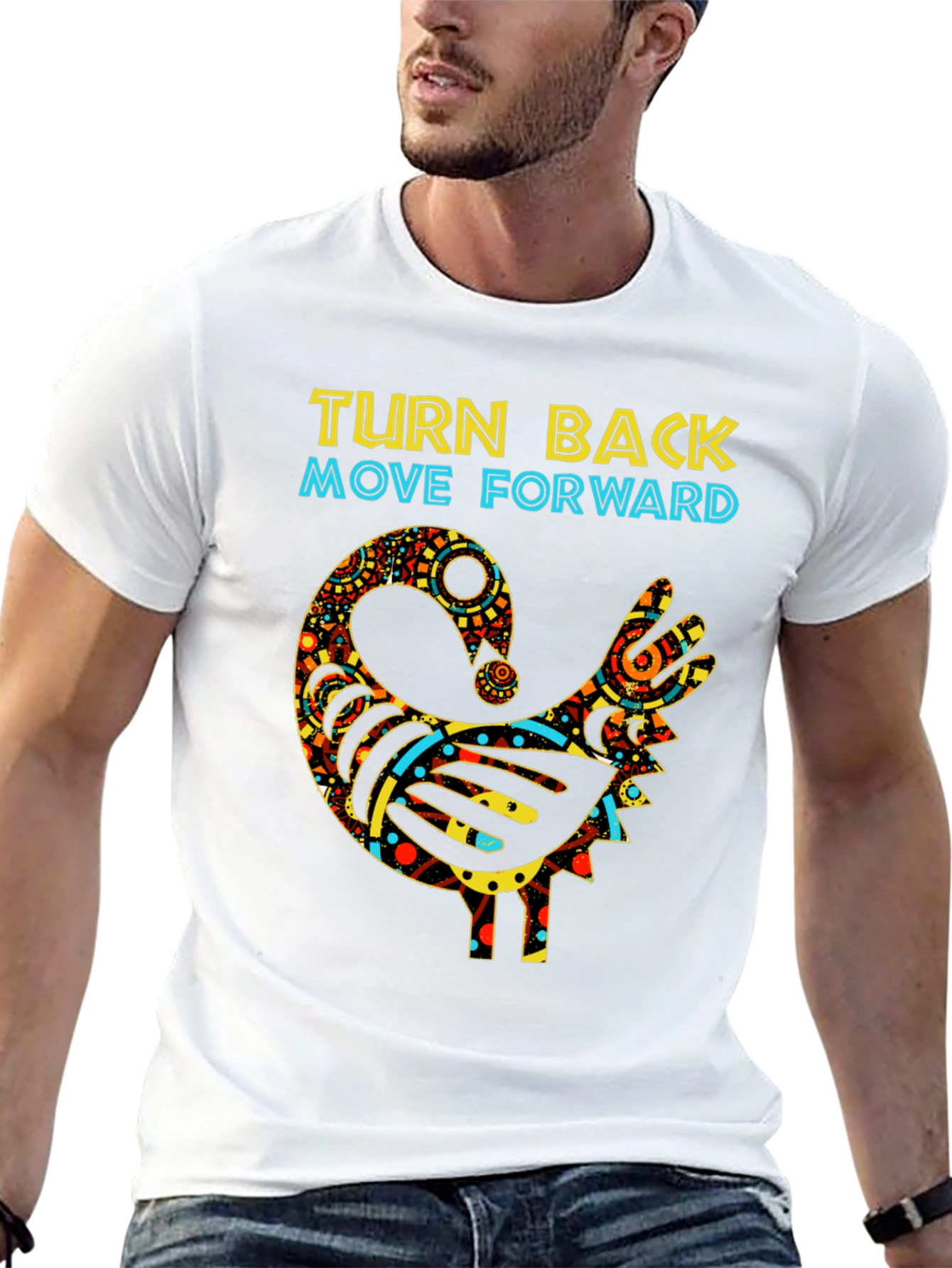 Turn Back Move Forward Sankofa Bird T-Shirt