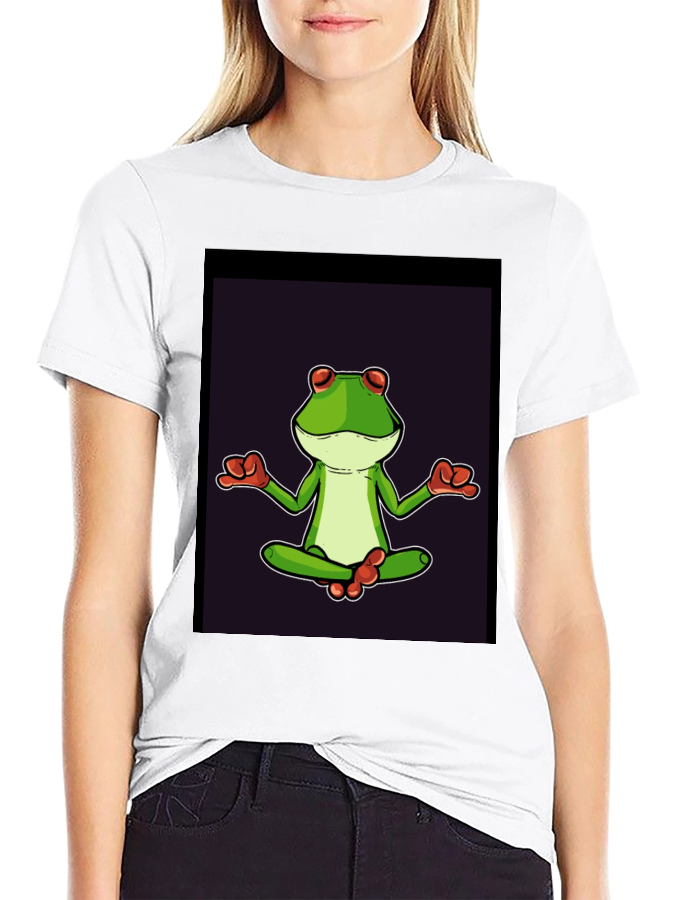 Zen Frog T-Shirt - Meditating Amphibian Graphic Tee
