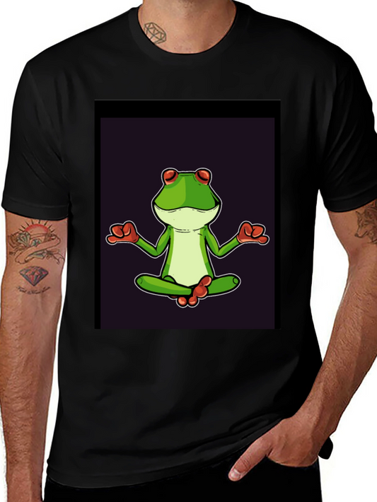 Zen Frog T-Shirt - Meditating Amphibian Graphic Tee