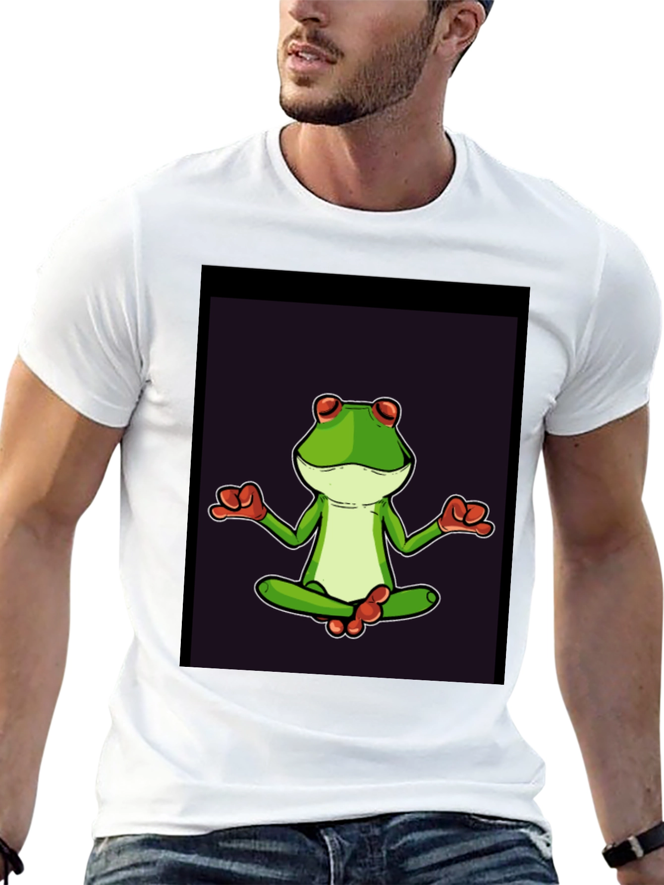 Zen Frog T-Shirt - Meditating Amphibian Graphic Tee