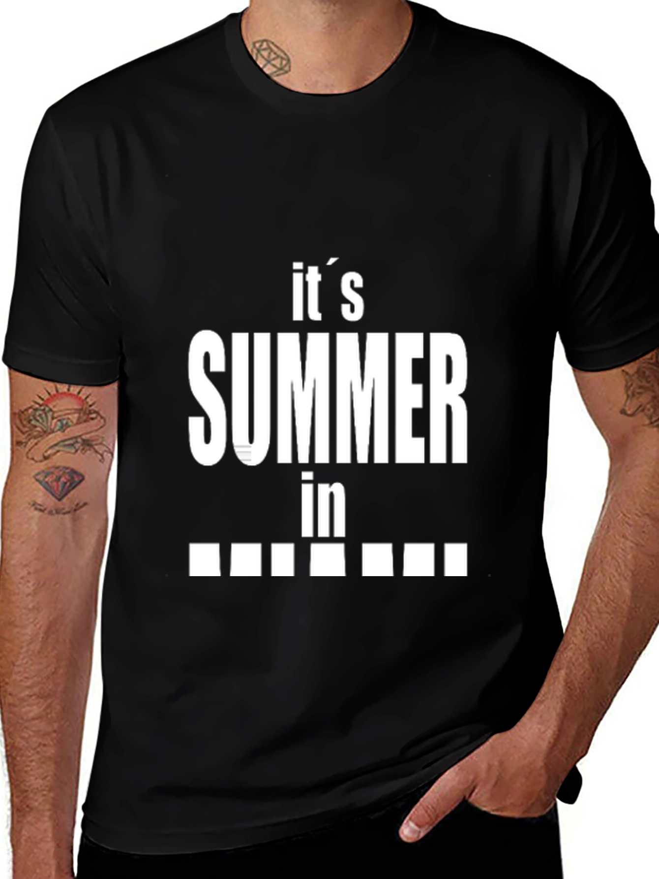Summer T-Shirt Black Casual Tee