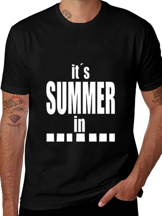 Summer T-Shirt Black Casual Tee