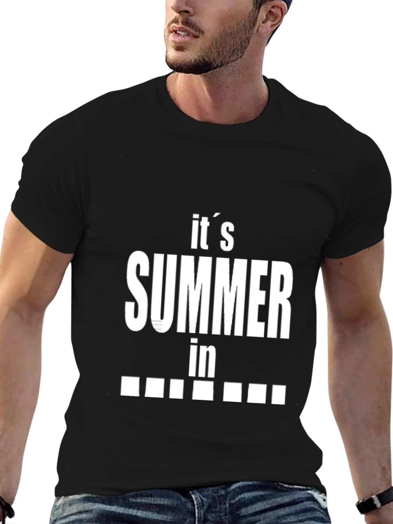 Summer T-Shirt Black Casual Tee
