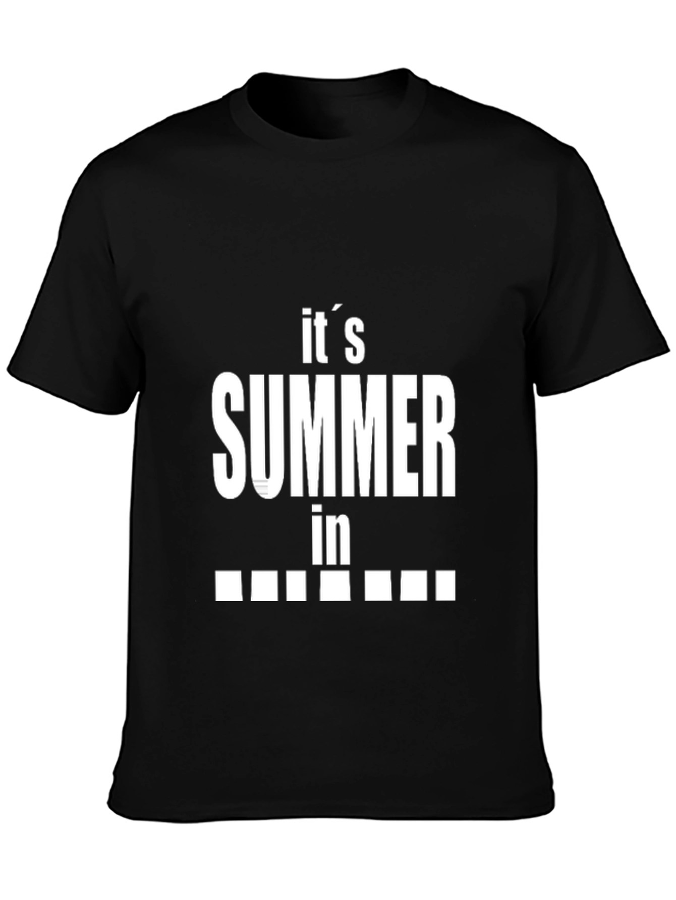 Summer T-Shirt Black Casual Tee
