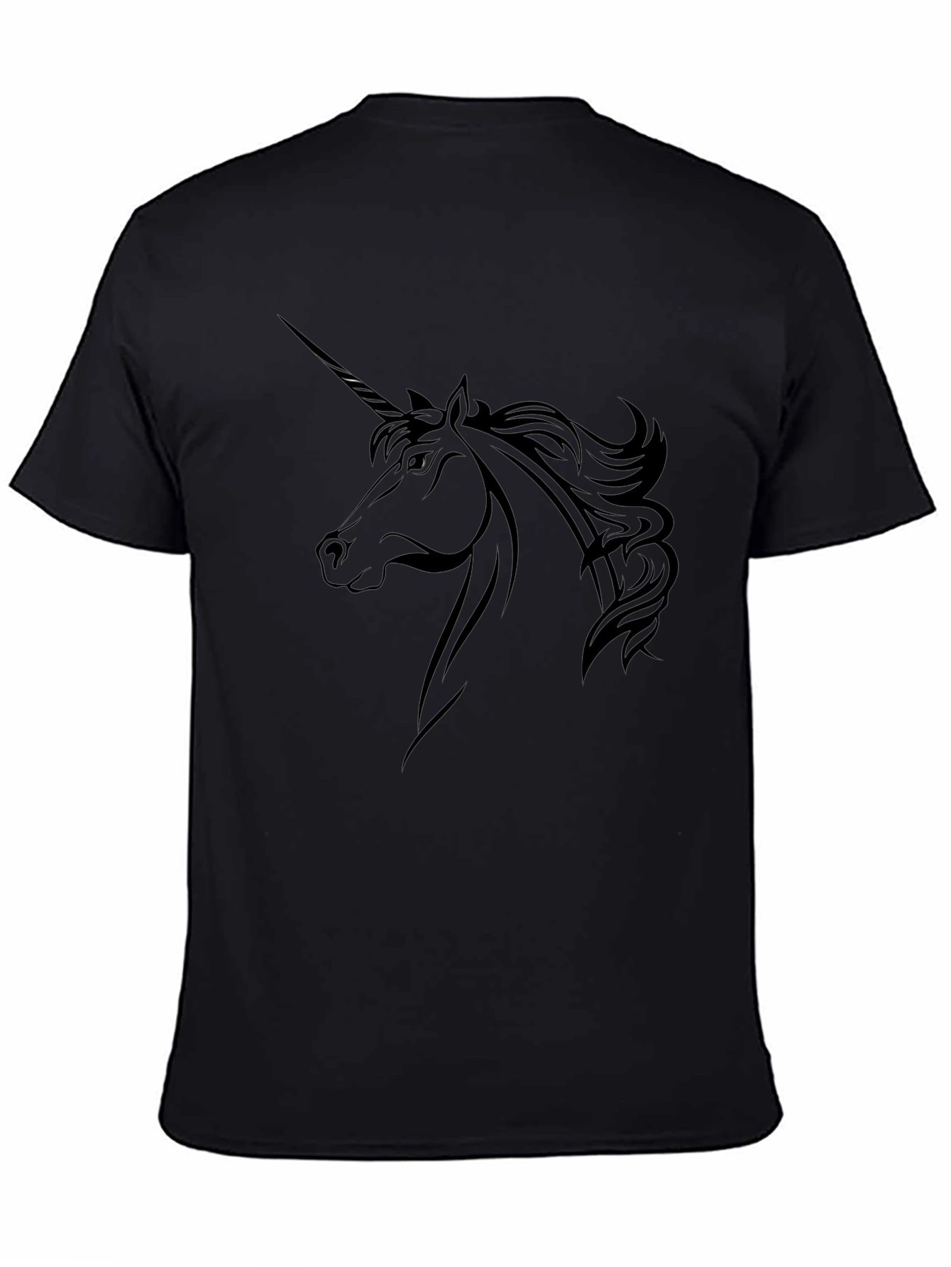 Unicorn Graphic Black T-Shirt