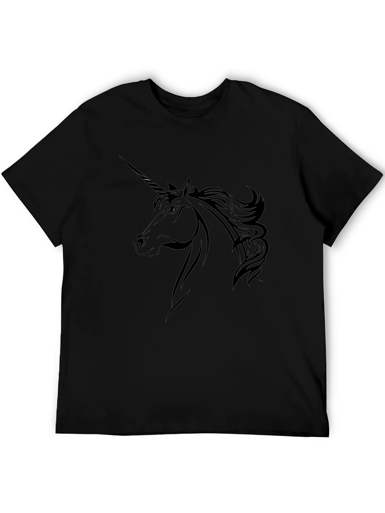Unicorn Graphic Black T-Shirt