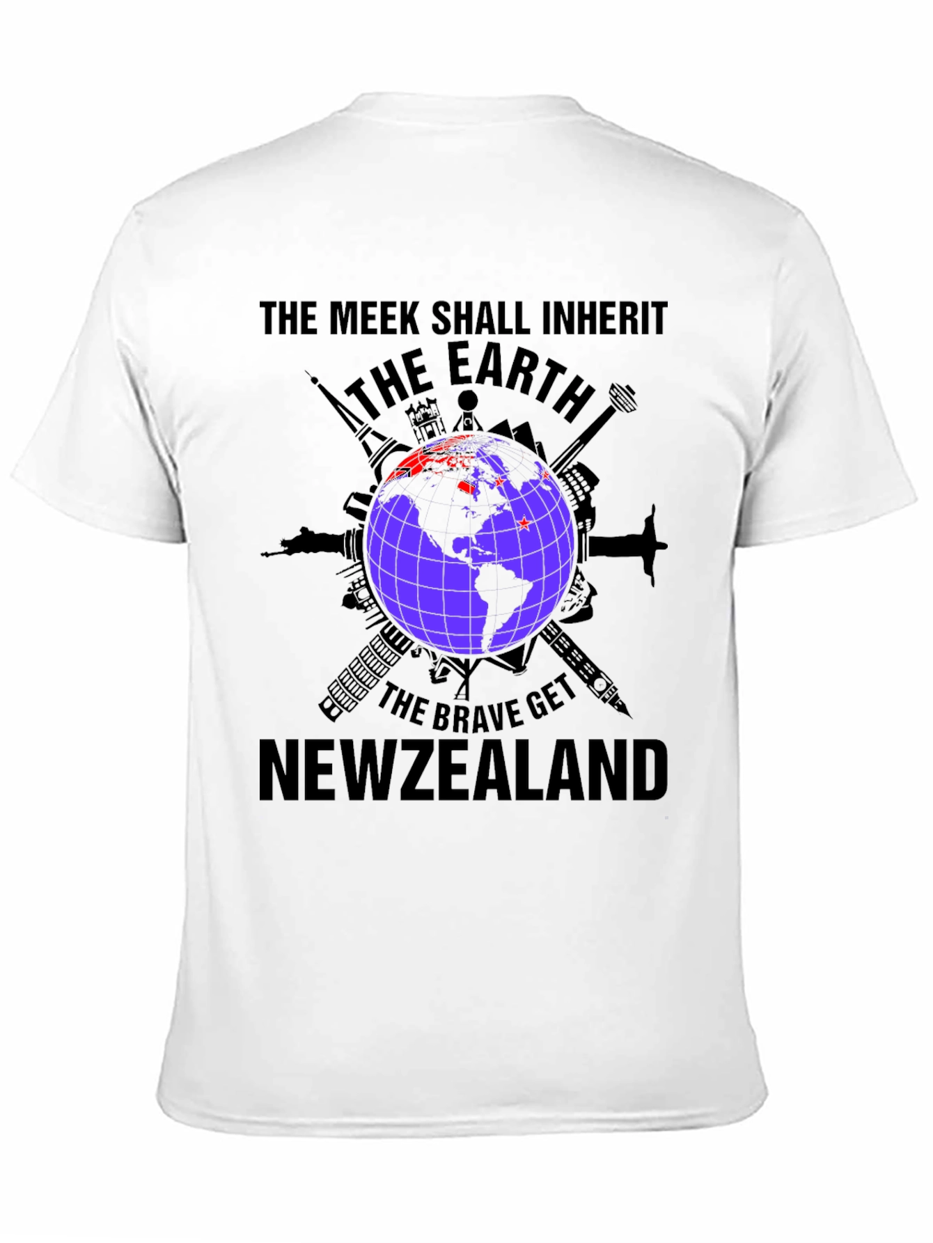 The Meek T-Shirt Earth New Zealand Graphic Tee