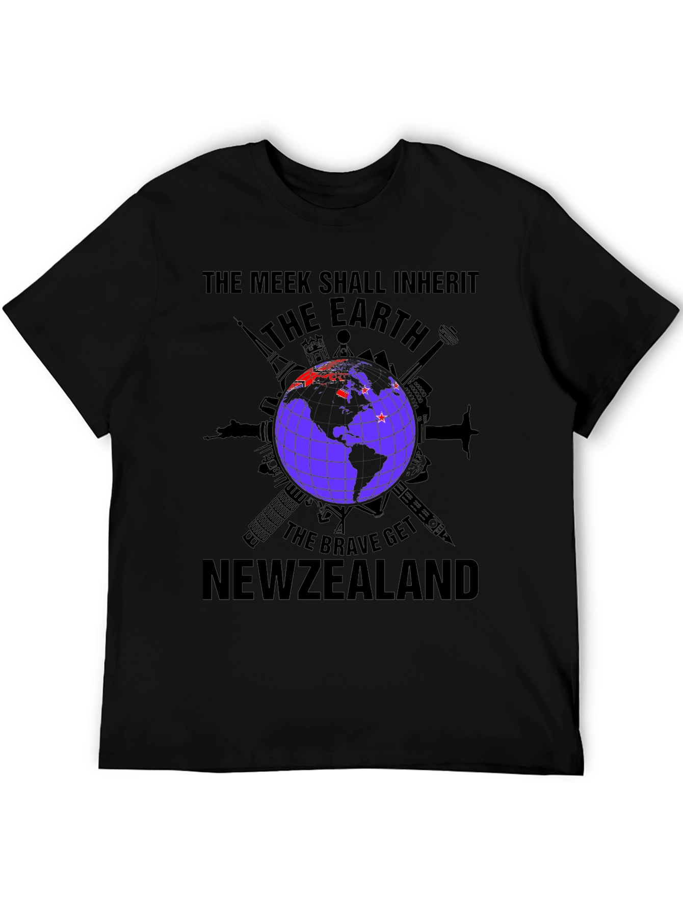 The Meek T-Shirt Earth New Zealand Graphic Tee