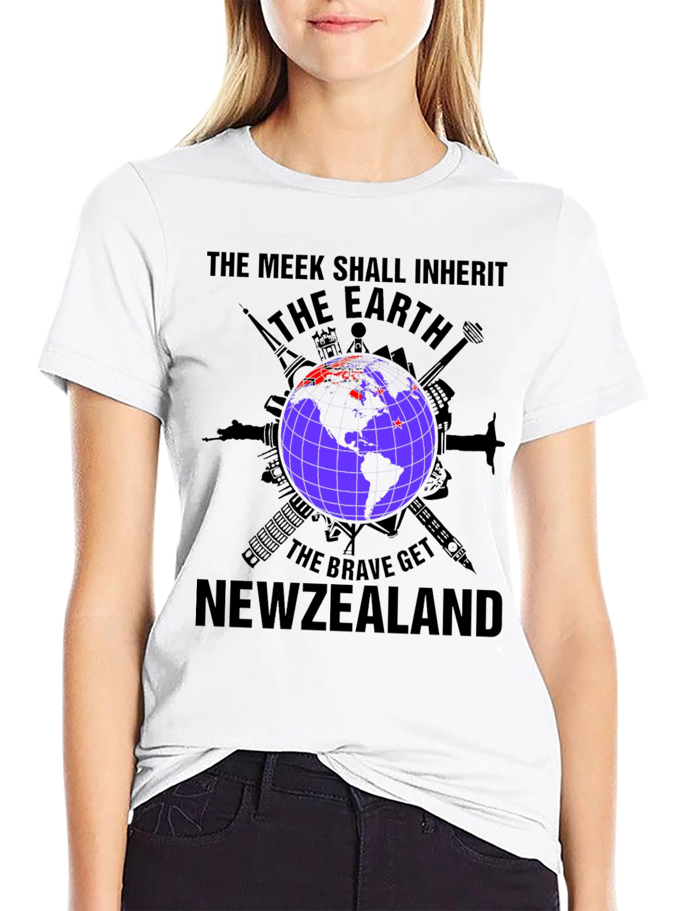 The Meek T-Shirt Earth New Zealand Graphic Tee