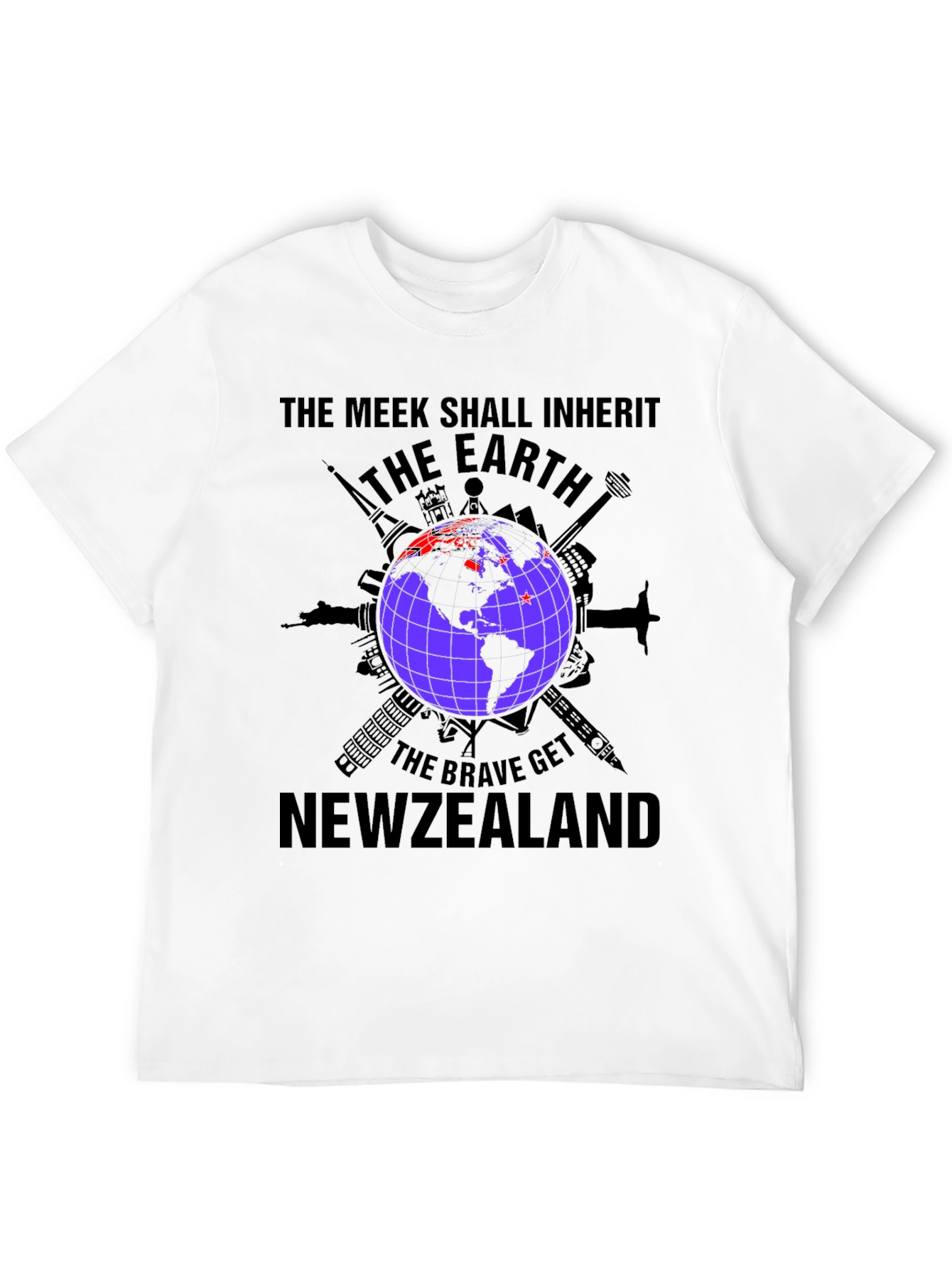 The Meek T-Shirt Earth New Zealand Graphic Tee