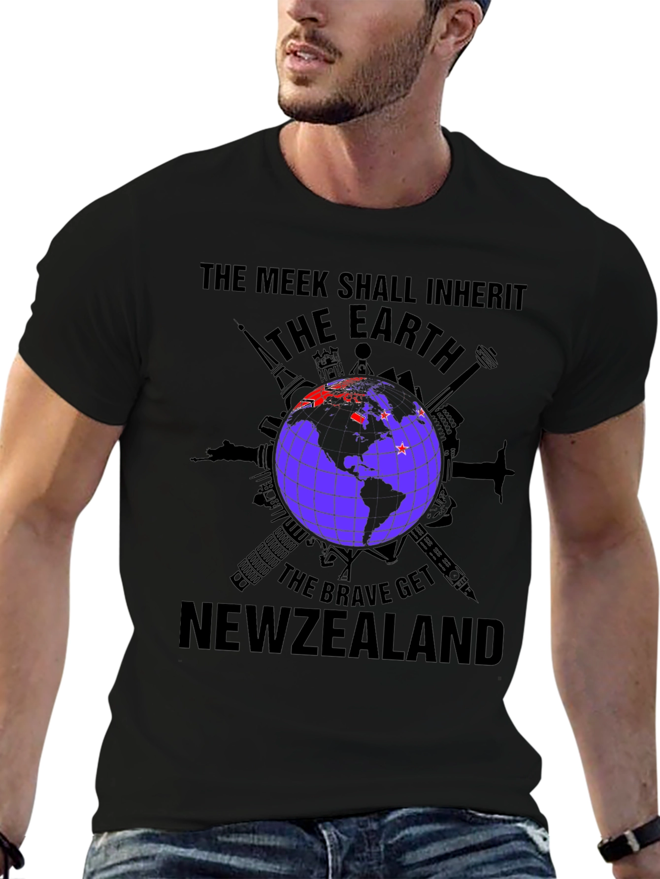 The Meek T-Shirt Earth New Zealand Graphic Tee