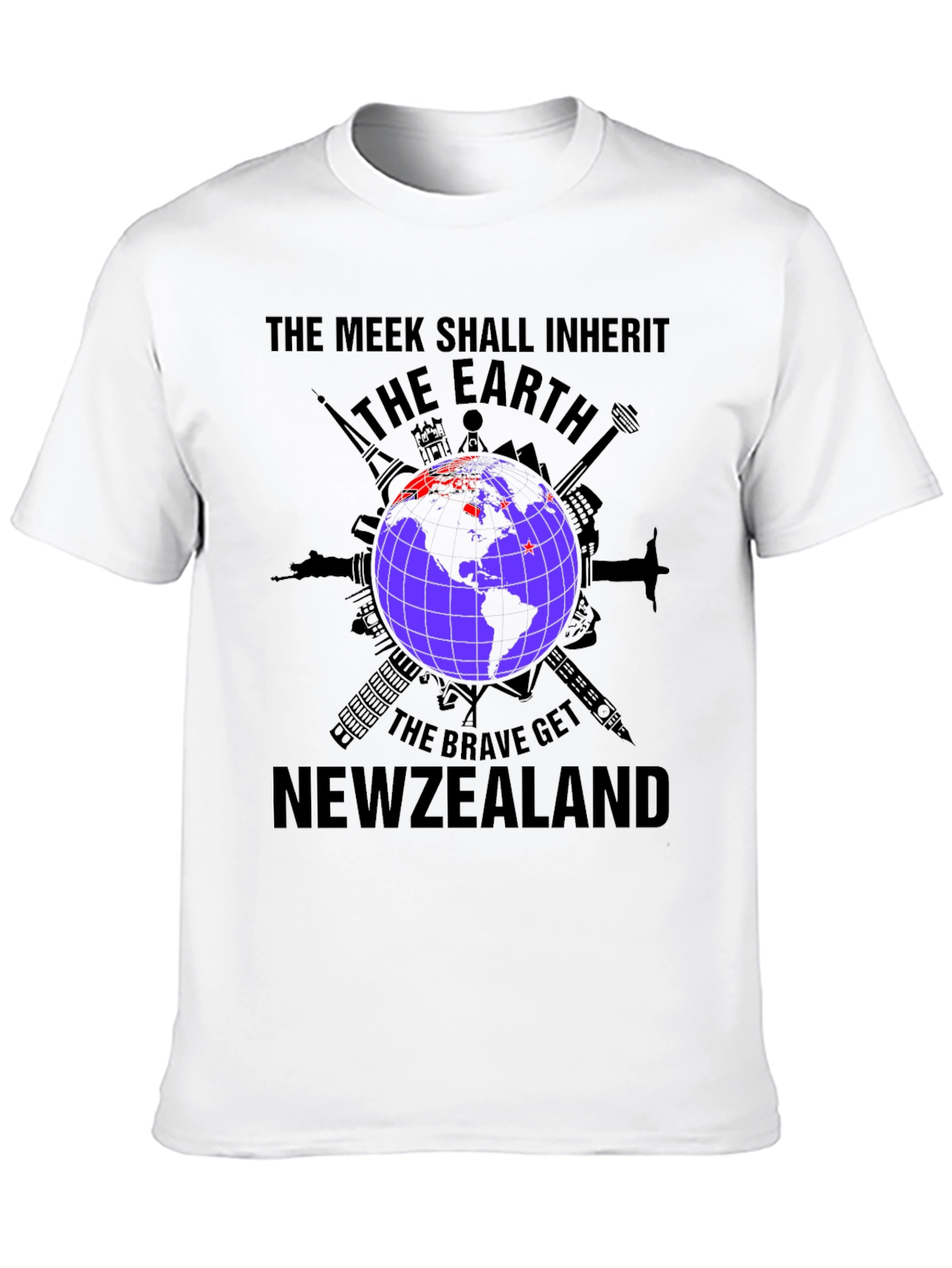 The Meek T-Shirt Earth New Zealand Graphic Tee