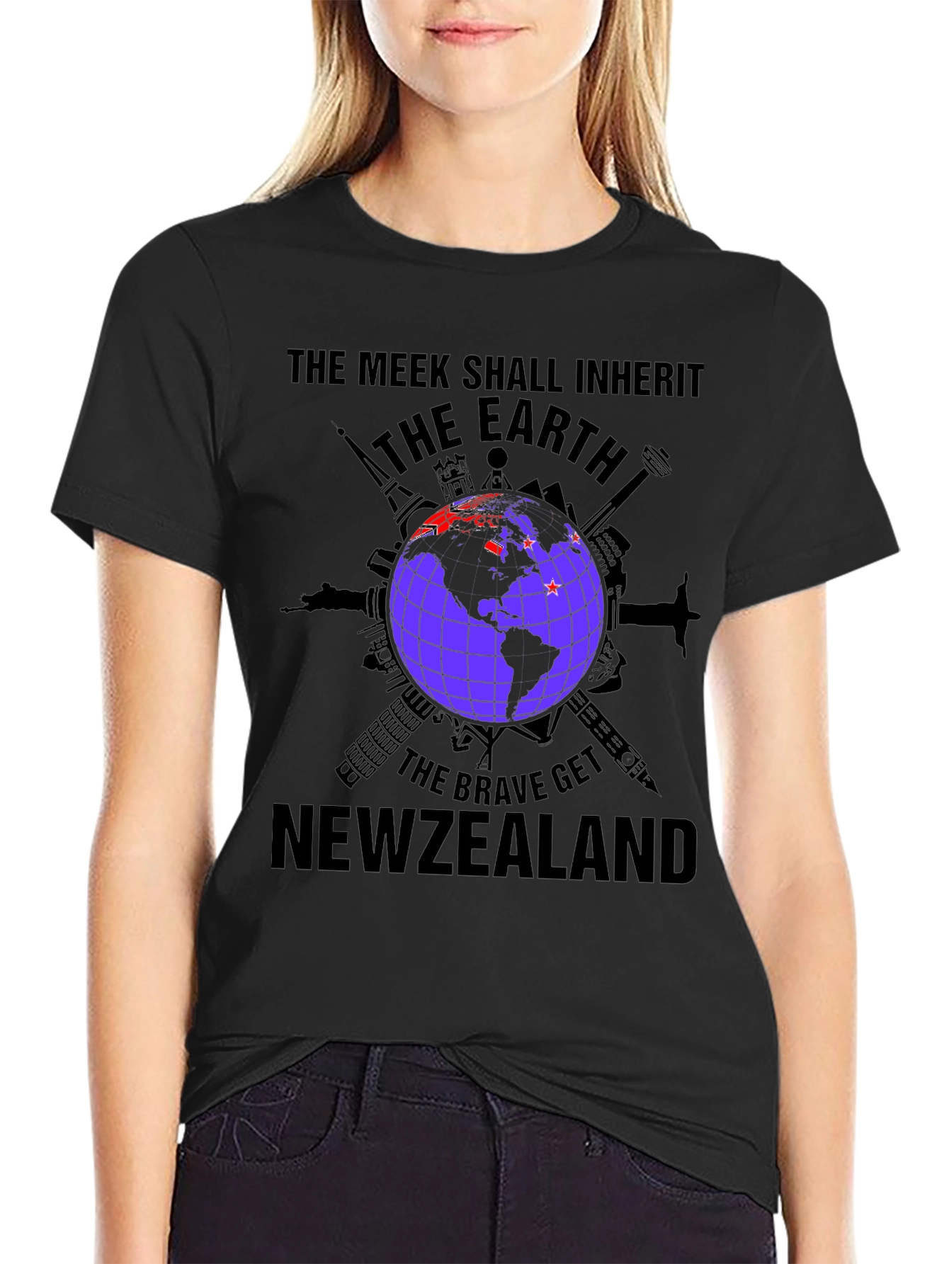 The Meek T-Shirt Earth New Zealand Graphic Tee