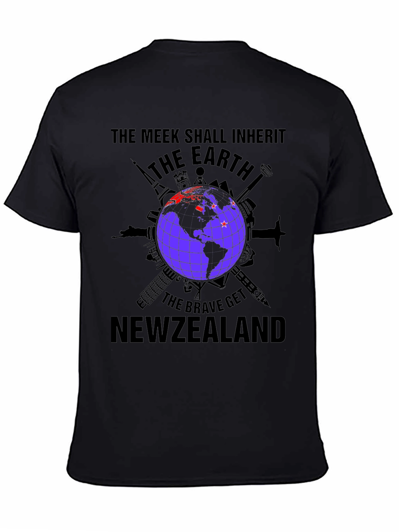 The Meek T-Shirt Earth New Zealand Graphic Tee