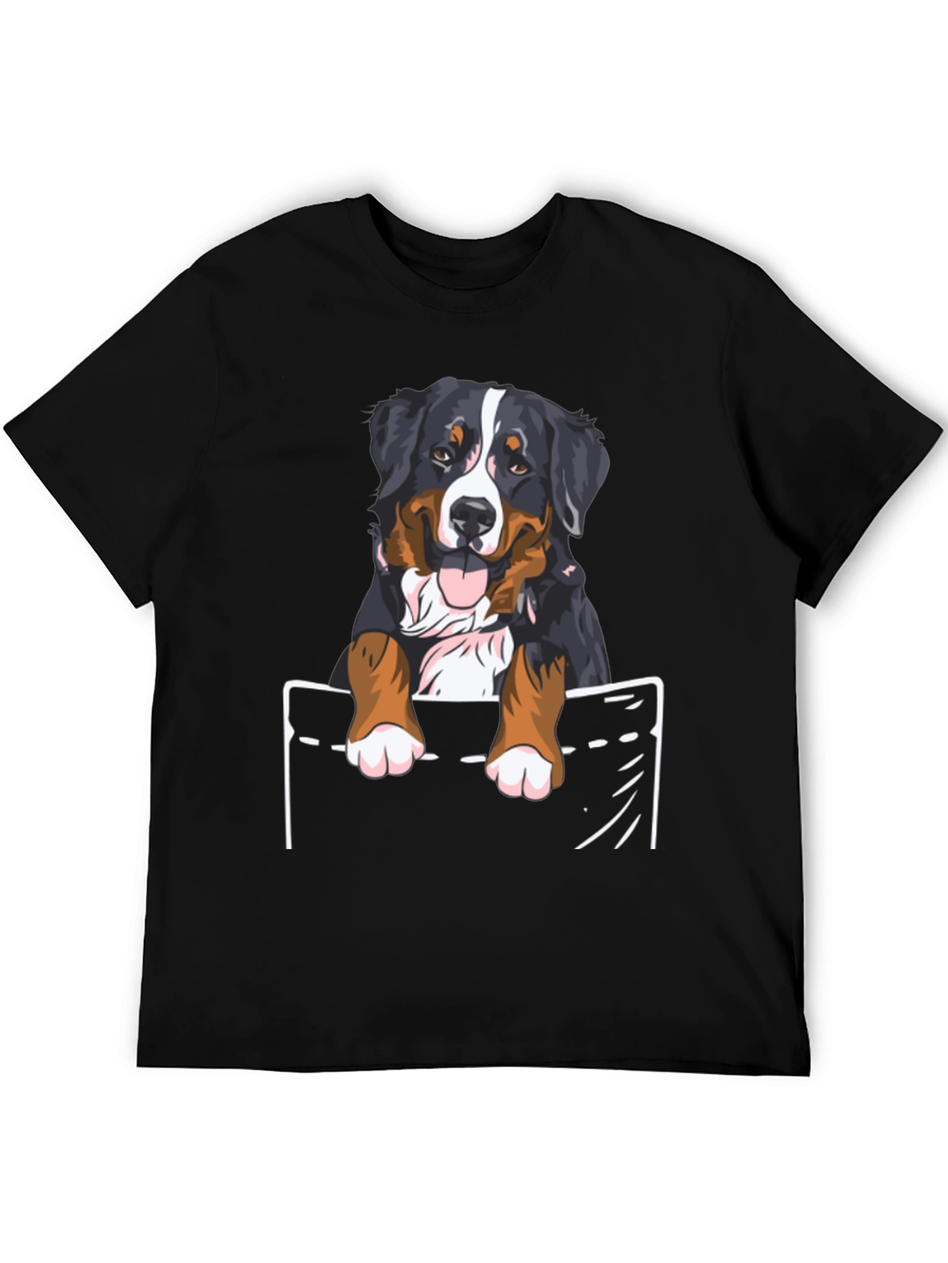 Bernese Mountain Dog Pocket T-Shirt