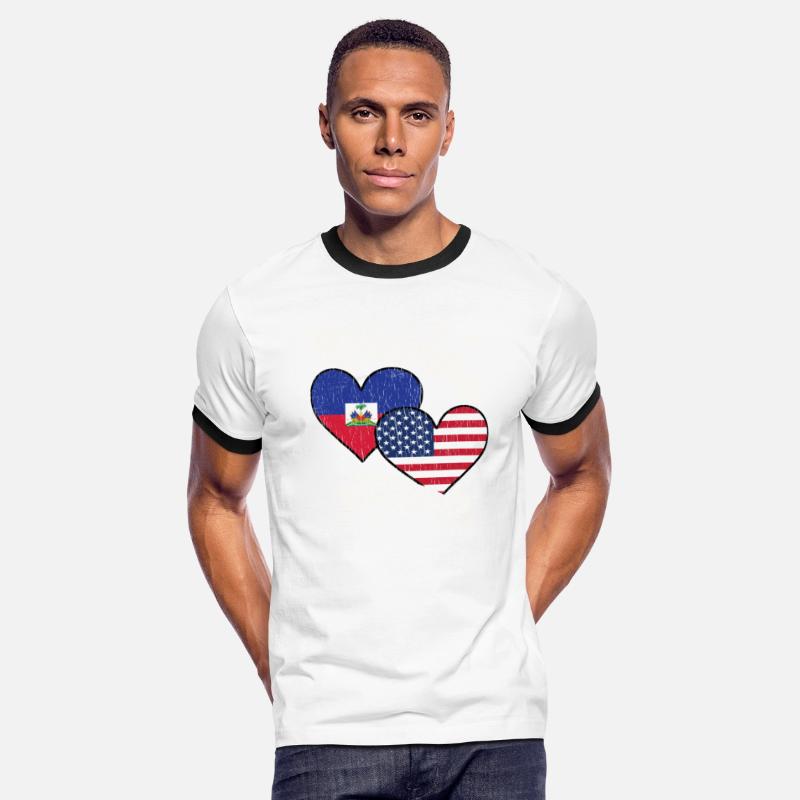 Haitian American Heart Flags Haiti America