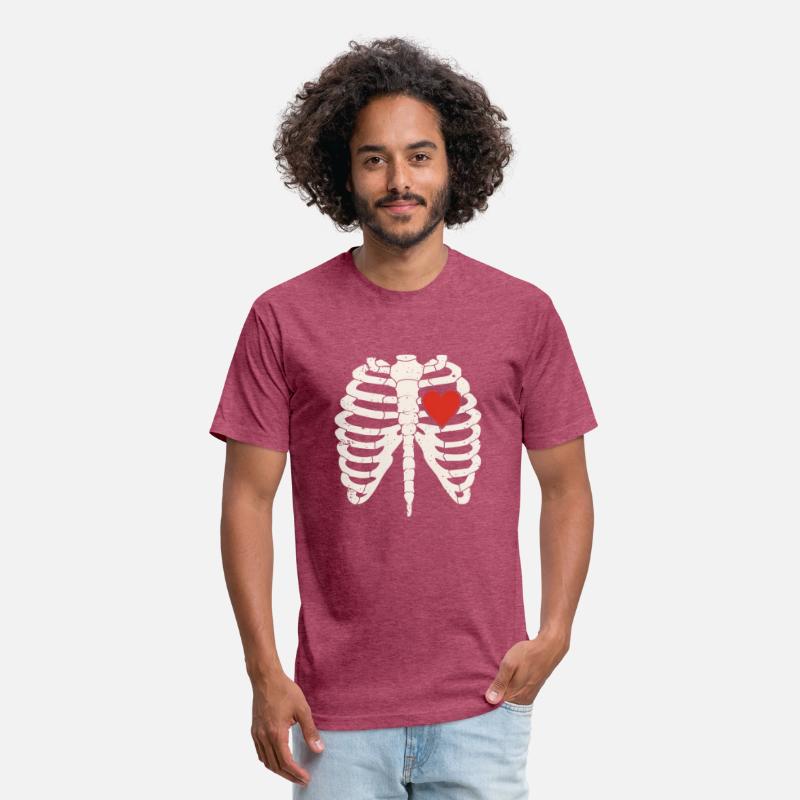 Halloween eleton Rib Case Red Heart Anatomy