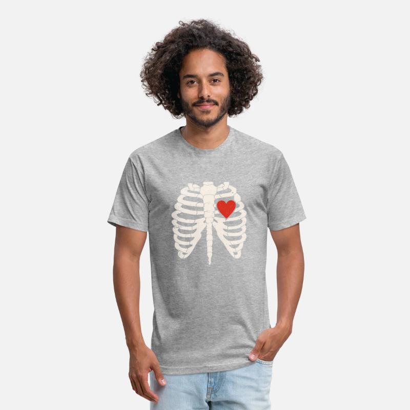 Halloween eleton Rib Case Red Heart Anatomy