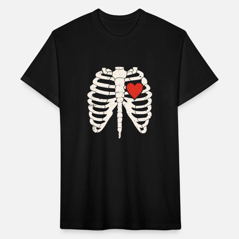 Halloween eleton Rib Case Red Heart Anatomy