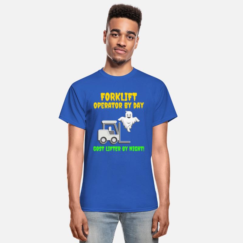 Halloween Ghost Forklift Operator Heavy Equipment