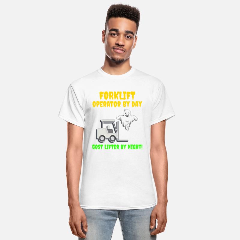 Halloween Ghost Forklift Operator Heavy Equipment