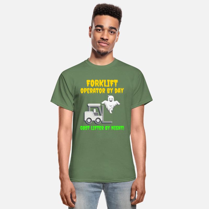 Halloween Ghost Forklift Operator Heavy Equipment