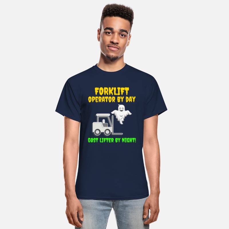 Halloween Ghost Forklift Operator Heavy Equipment