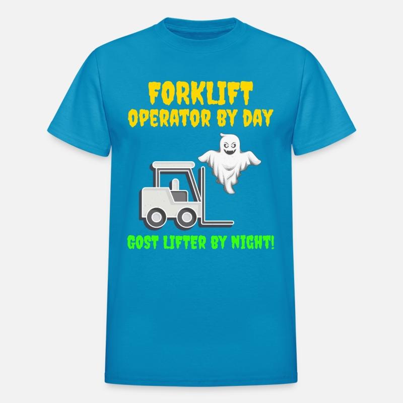 Halloween Ghost Forklift Operator Heavy Equipment