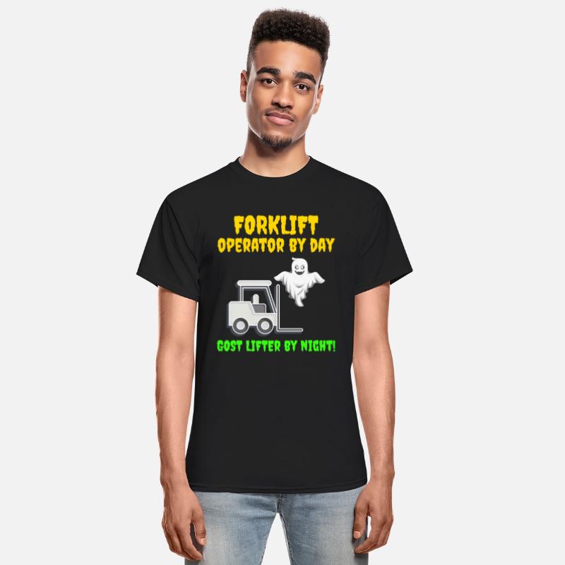 Halloween Ghost Forklift Operator Heavy Equipment