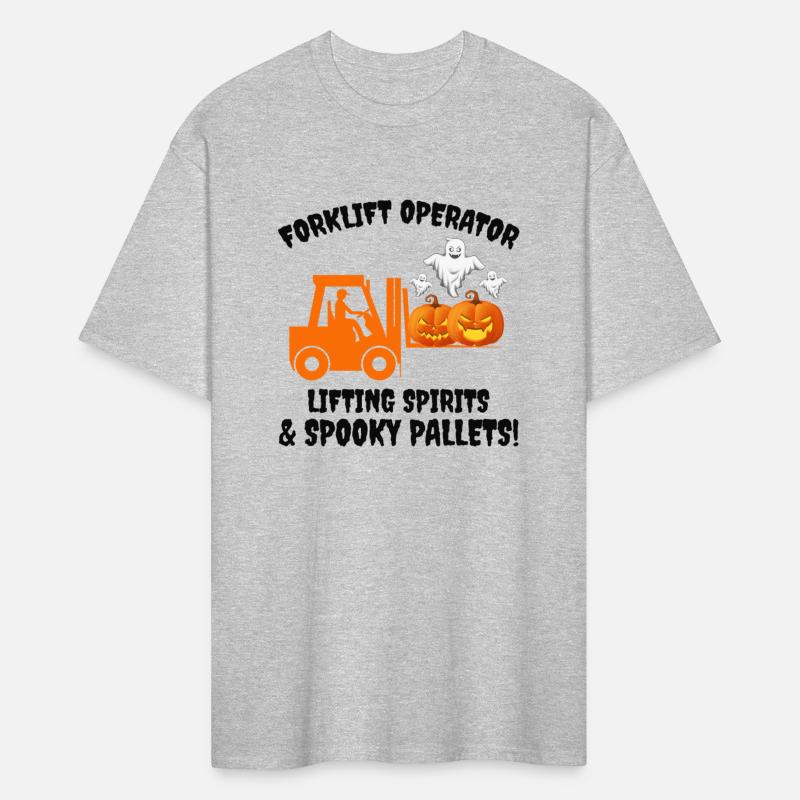 Halloween Ghost Forklift Operator Pumpkin Funny