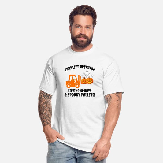 Halloween Ghost Forklift Operator Pumpkin Funny