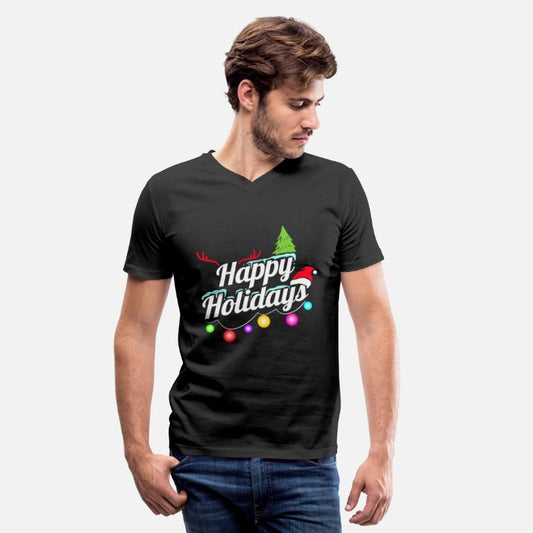 Happy Holidays Fairy Lights Logo For Christmas
