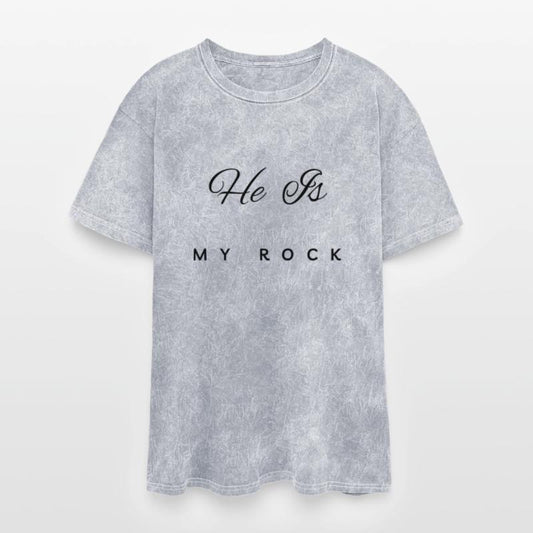 "He Is My Rock" Black Text Christian Design