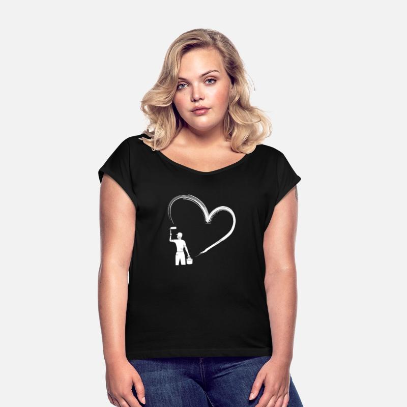 Heart Painter with Love Brush Stroke Art